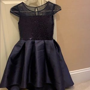 Navy blue hi-lo dress.special occasion